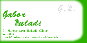 gabor muladi business card