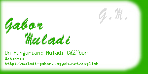 gabor muladi business card